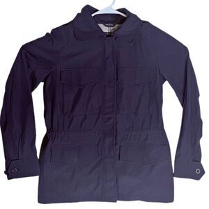 Madewell Women's Full Zip Fieldwalk Hooded‎ Winter Jacket Navy Blue Medium